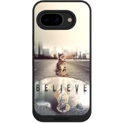 Nivocase Handyhülle für Google Pixel 9a Hülle NIVOpure Case Schwarz Motivation Tiere Tiger (Google Pixel 9a), Smartphone Hülle, Schwarz