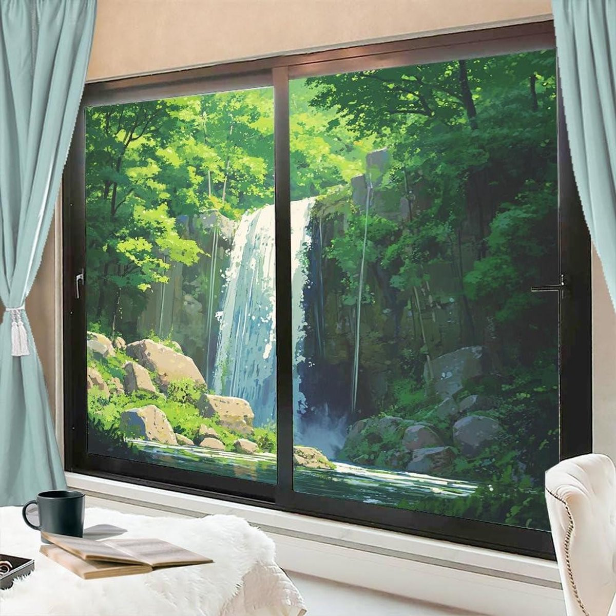 Multicolor Raamfolie voor Privacy en Decoratie - Niet-klevend Statisch - 45 x 60 cm
