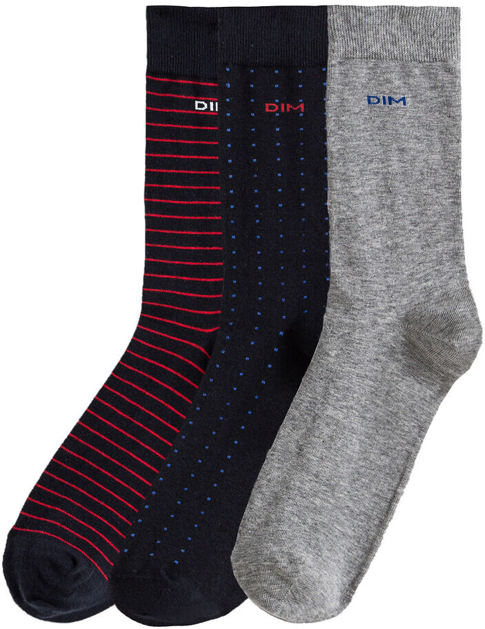 DIM Lot de 3 paires de chaussettes COTON STYLE