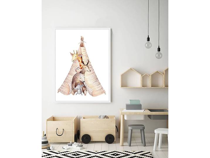 Tableau déco Cute Friends 63 x 83cm Multicolore