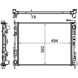 Kühler Motorkühlung MAHLE CR 924 000S für Renault Twingo II Wind