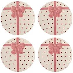 Bloomingville Bowie Teller Weihnachten im 4er-Set Rose, Ø 20,5 cm, Ø 20,5 cm