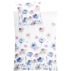 Bettwäsche SVEA Mako-Satin (BL 155x220 cm) - weiß - BL 155x220 cm
