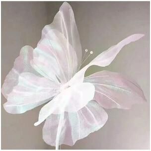 Uplift Essentials 3D Simulated Giant Butterfly Decoration white