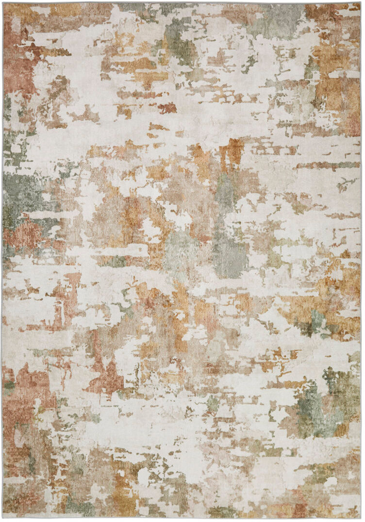 East Urban Home Abstract Rust Washable/Stain Guarded Area Rug Autumn Rectangle 200 x 300 cm