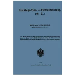 Eisenbahn-Bau- und Betriebsordnung, Fachbücher von Julius Springer