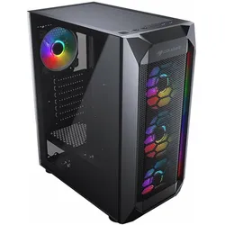 Cougar Gaming CGR-5VM6B-MESH-G-RGB Computer-Gehäuse Midi Tower Schwarz (ATX), PC Gehäuse, Schwarz
