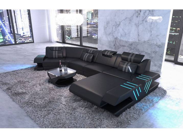 Sofa Venedig C-Form in Leder