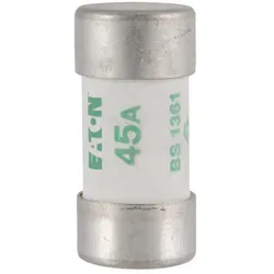 Eaton C4545 Sicherungseinsatz, Niederspannung, 45 A, AC 240 V, 16.5 kA, BS1361, 17 x 35 mm, BS 45 A 240 V SICHERUNG, VERBRAUCHEREINHEIT  - 10 Stück