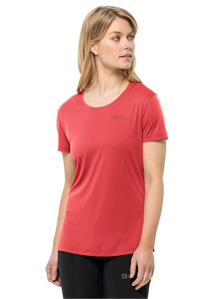 Jack Wolfskin Trainingsshirt "Tech" in Rot - L