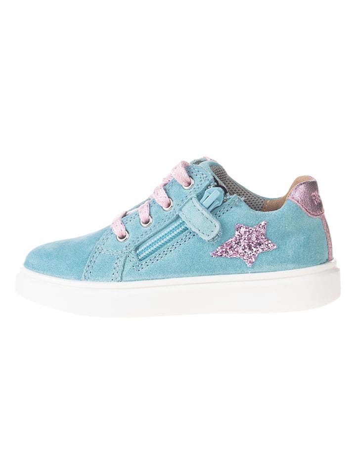 Richter Shoes Leder-Sneakers "Flora" in Hellblau - 27