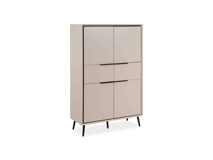 Finori Arona 53A Highboard 90x140x38 cm Sand/Schwarz