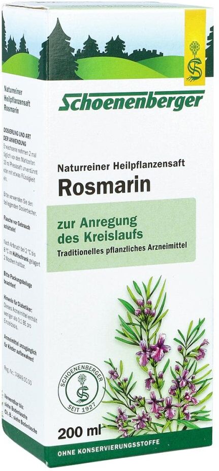 Schoenenberger Naturreiner Heilpflanzensaft Rosmarin 200ml