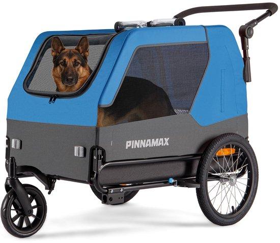 Fahrradanhänger für Hunde, 2-in-1-Haustierbuggy, Fahrradanhänger für Hunde bis 45 kg, universelle Fahrradkupplung, rutschfester Boden, integriert