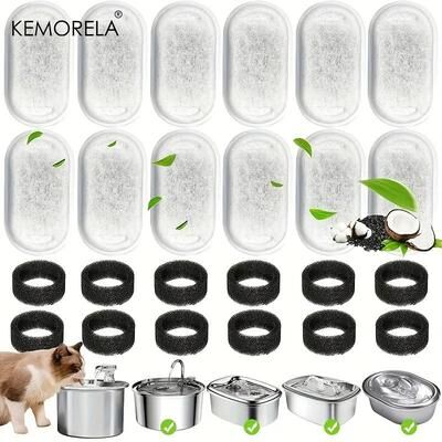 Uplift Essentials 12 Piece Triple Action Cat Fountain Replacement Filters Activated Carbon & Sponge Water Care Set 12 Piece Triple Action Cat Fountain Replacement Filters Activated Carbon & Sponge Water Care Set