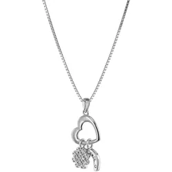 trendor 75061 Halskette Glück & Liebe 925 Silber, 45 cm