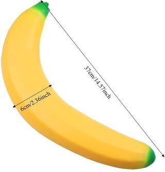 DynamicDeals Giant Banana Squishy Stress Relief Toy Slow Rising Sensory Fidget Novelty Desk Accessory 1pc 37cm Banana