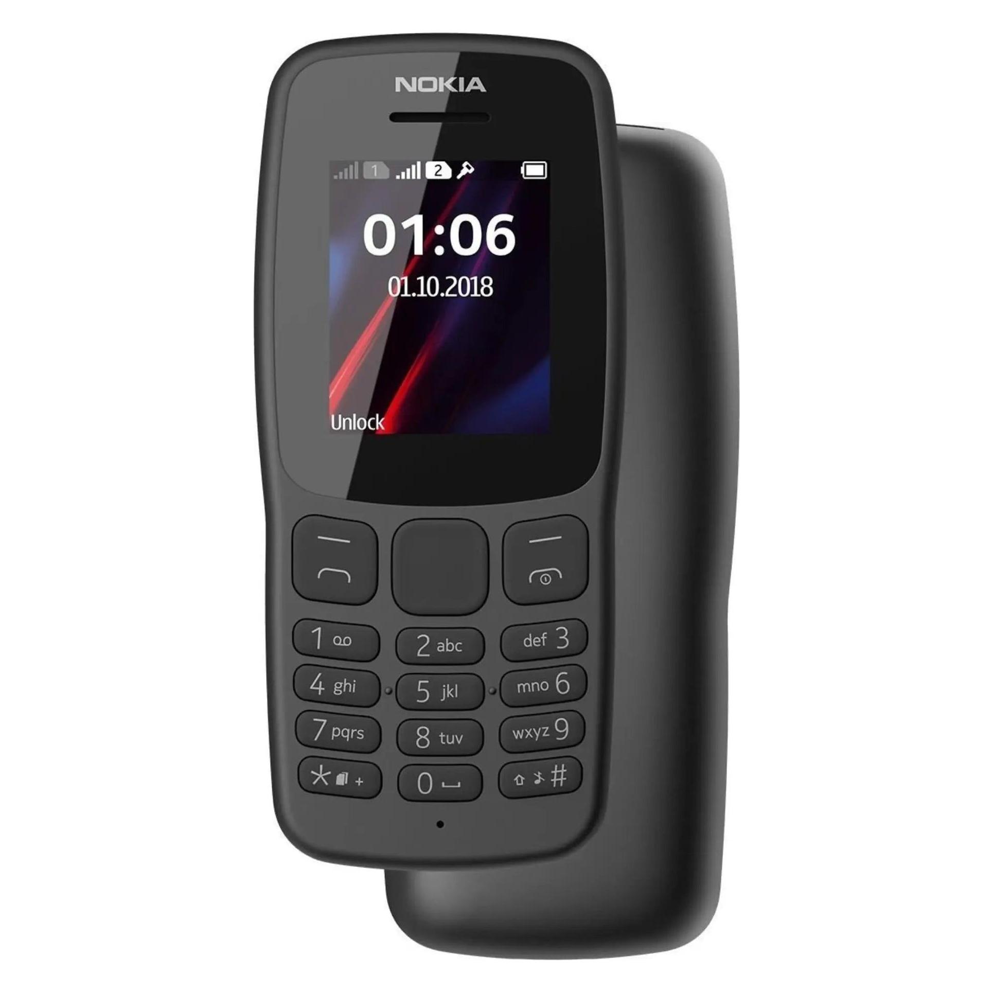 Nokia 106 - Double Sim - Noir (Version NON Garantie*) (36999)
