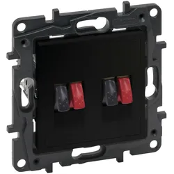 Legrand 864549 Lautsprecherauslass mit Feder 2-fach Niloe Step schwarz