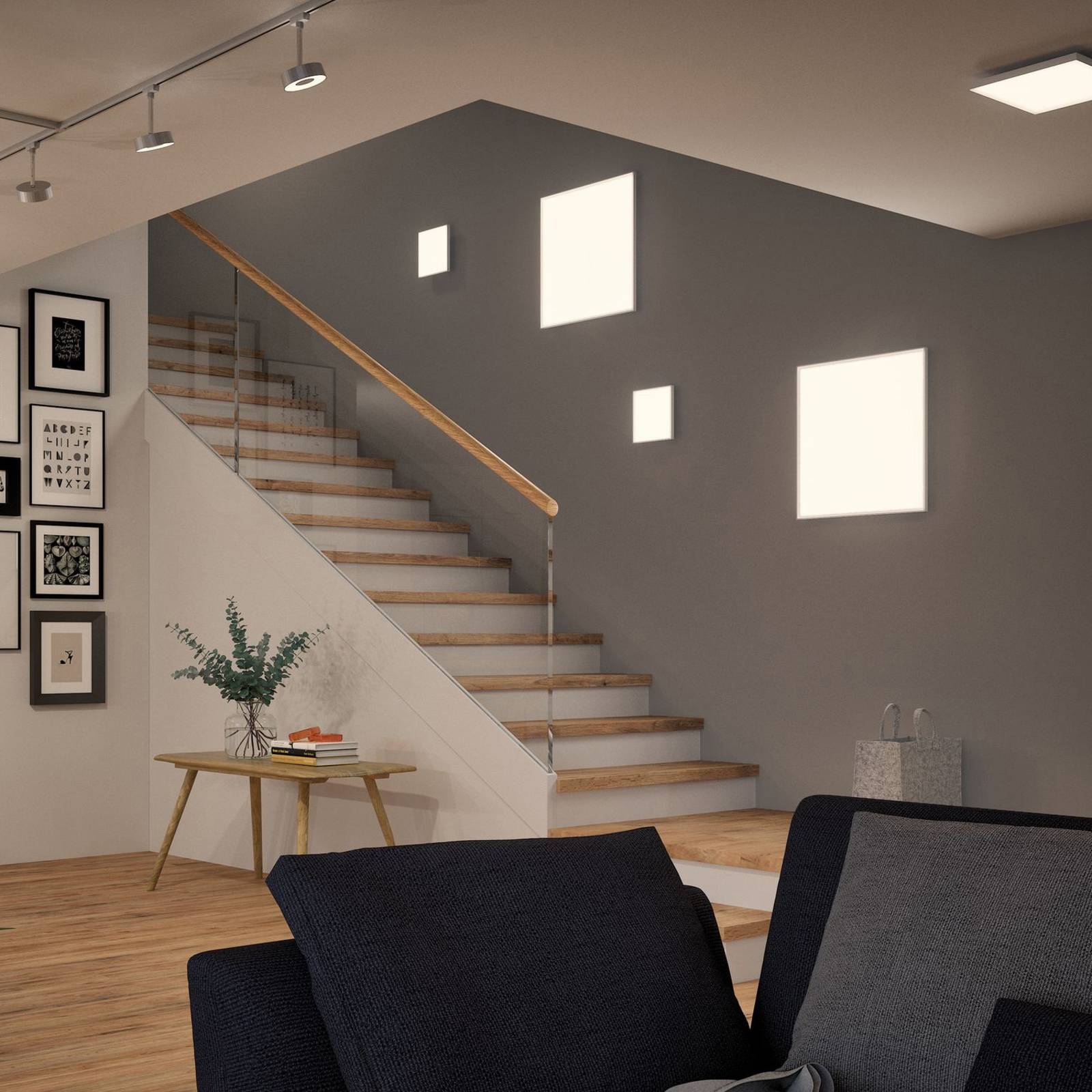 Paulmann LED Panel Velora, dimmbar, weiß / opal, für Wohn- / Esszimmer, Metall, Modern