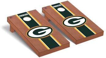 Skip's Garage Green Bay Packers NFL Football Rosewood Cornhole Board Set 2
