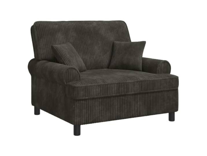 HFXHIJXQ XXL Loungesessel mit 2 Kissen Dunkelbraun Polstersessel Bequemer Fernsehsessel für Wohnzimmer und Schlafzimmer, inklusive zwei Kissen und robuster Unterkonstruktion.