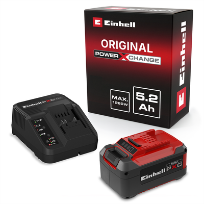 EINHELL Akku Starter-Set "5,2 Ah PXC Starter-Kit", schwarz (rot, schwarz), 18 V, Akkumulatoren