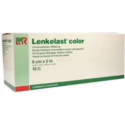 Lohmann Rauscher Lenkelast color Universalbinde - rot / 6 cm x 5 m 10 St