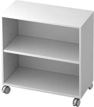 Rollenregal TOPAS LINE, 2 Ordnerhöhen, B 800 mm, weiß