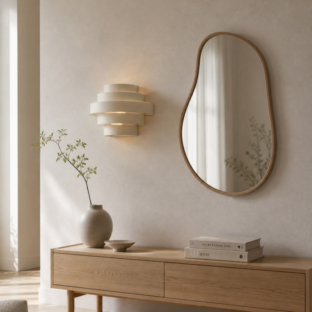 QAZQA Aplique moderno beige led regulable