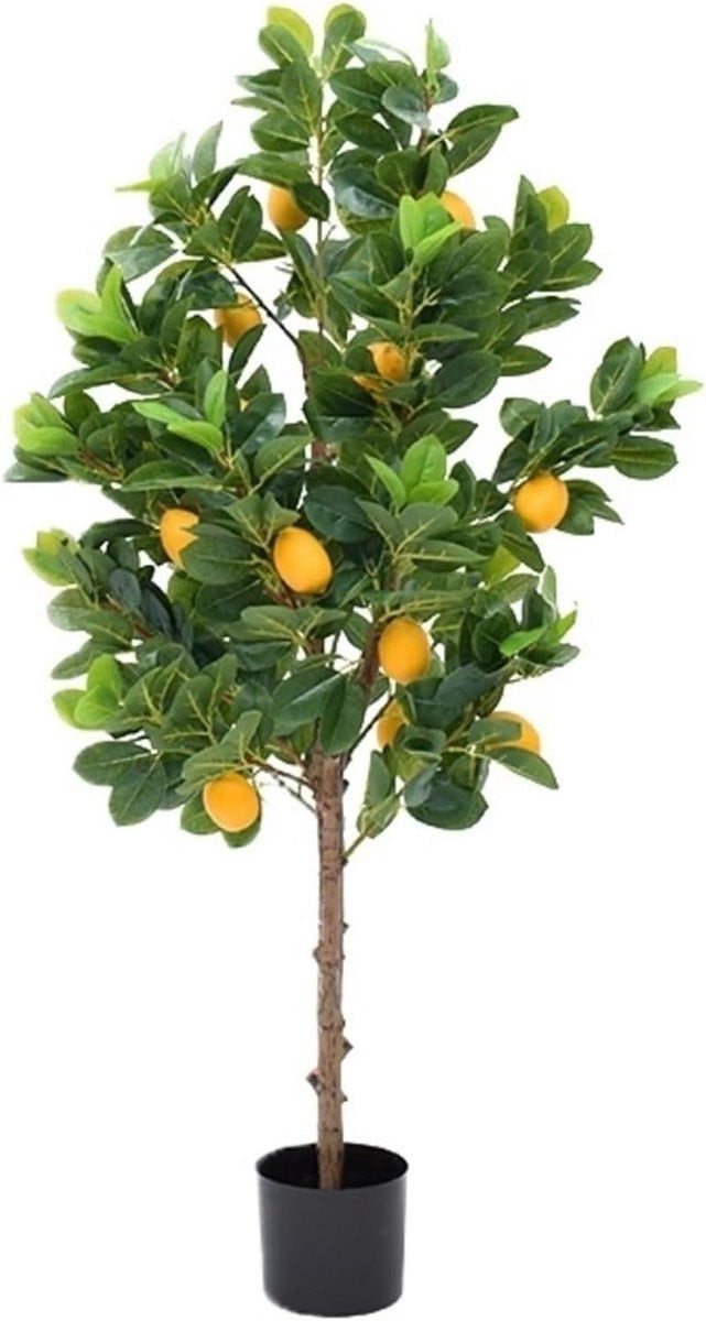 Groene kunstboom met pot voor woonkamer decoratie, 130 cm hoog