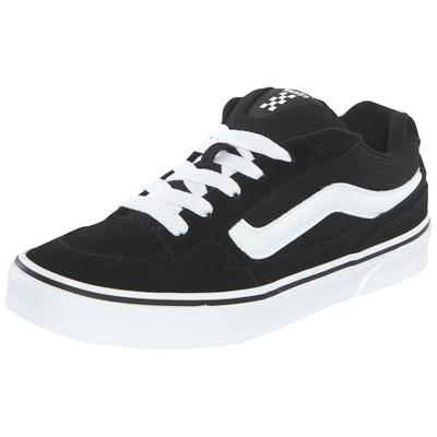 Sneaker VANS "Caldrone", Damen, Gr. 38, schwarz-weiß (schwarz, weiß), Leder, Schuhe Sneaker