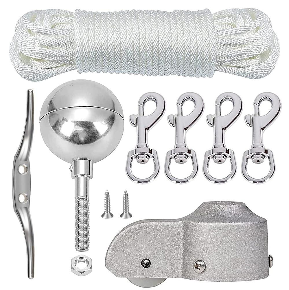 Selius Vlaggenmast accessoireset, zilver, complete reparatieset