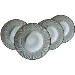 PASTATELLER Salerno grau ø 30,5 cm 4er Set