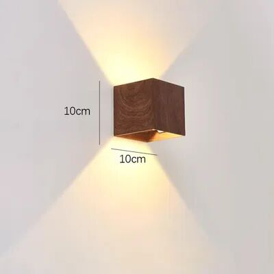 Friendly Fresh Finds Creative Wood Wall Lamp LED Up Down Modern Wall Lighting For Bedroom And Hallway Decor b2 cool White(5500 7000k)