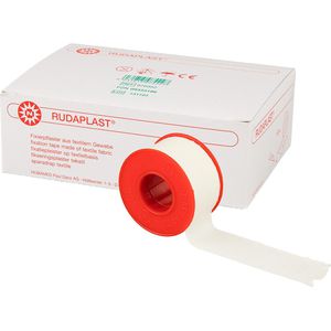 Nobamed Fixierpflaster Rudaplast, Rolle, hohe Klebekraft, 5m x 2,5cm, 10 Stück