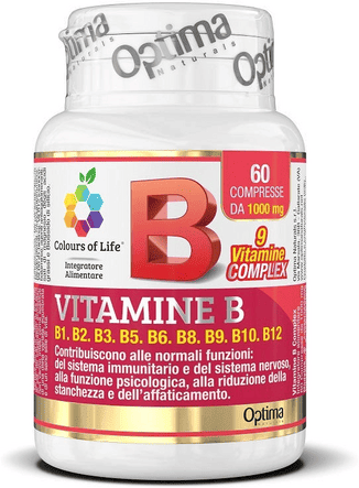 Colours of Life Optima Vitamina B Complex Integratore Multivitaminico 60 Compresse