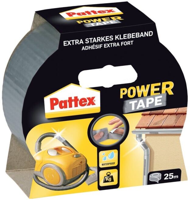 Pattex Power Tape 50 mm x 25 m, argent Henkel (PT2DS)