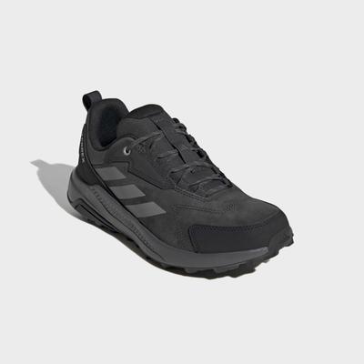 Wanderschuh ADIDAS TERREX "ANYLANDER, LEDER", Damen, Gr. 40, carbon, grau three, core schwarz, Leder, Schuhe Wanderschuh, aus Leder