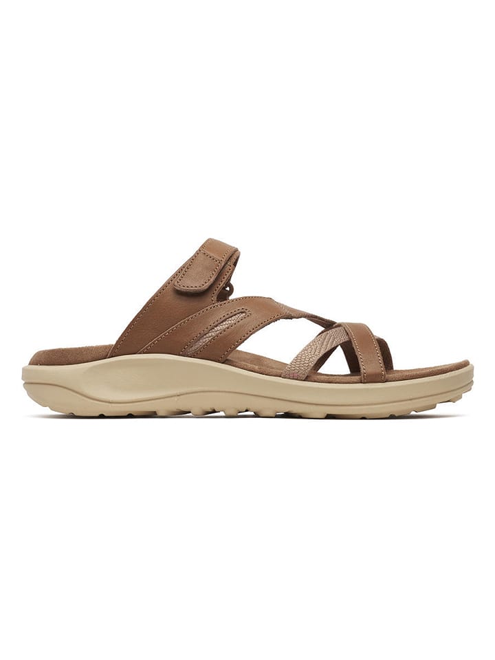 Merrell Leder-Pantoletten "District 4" in Braun - 36