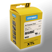 Dymo Label Band XTL 1868755 Vinyl schwarz auf weiß 54mm x 7,5m