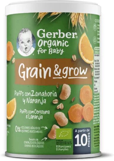 Nestlé Gerber Organic Grain&Grow; Zanahoria y Naranja 10 meses 35g