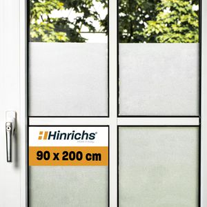 Hinrichs Fensterfolie 163, selbsthaftend, 90 x 200cm, Milchglasfolie mit UV-Schutz, Sichtschutz