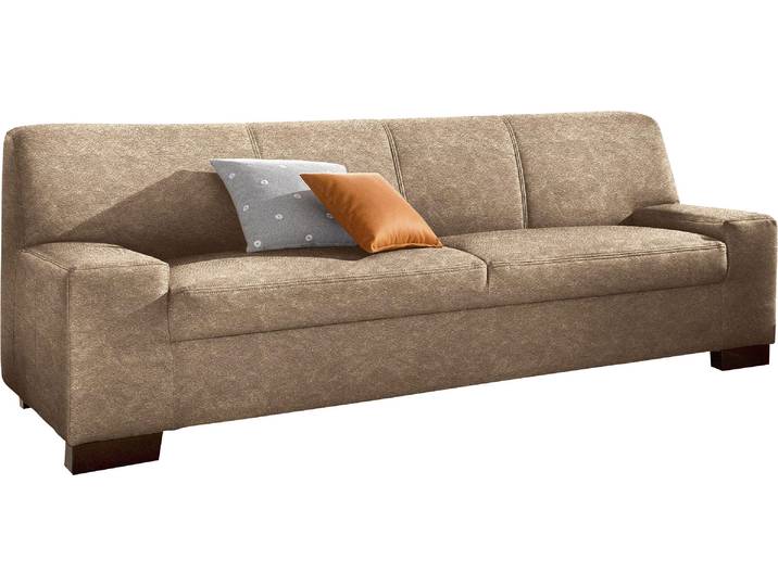 2-Sitzer DOMO COLLECTION Norma, zeitlos, kubisch und elegant, komfortabel, flache Armlehnen , braun (café), B:192cm H:74cm T:85cm, Sofas, 2-Sitzer