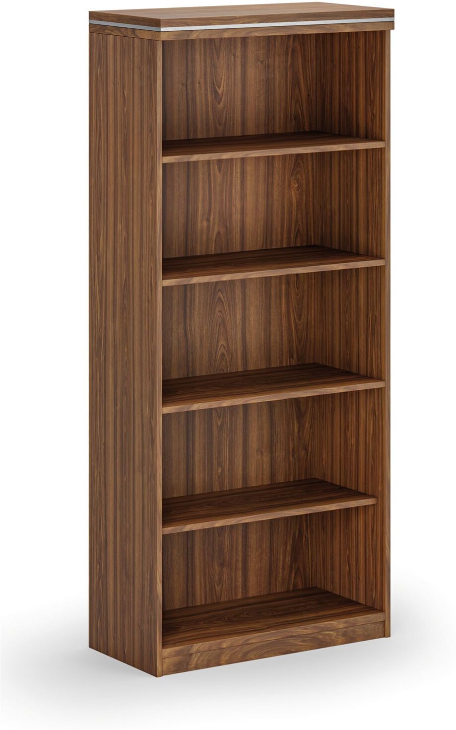 B2B Partner Büroregal ARRISTO LUX, 800 x 400 x 1836 mm, Nussbaum