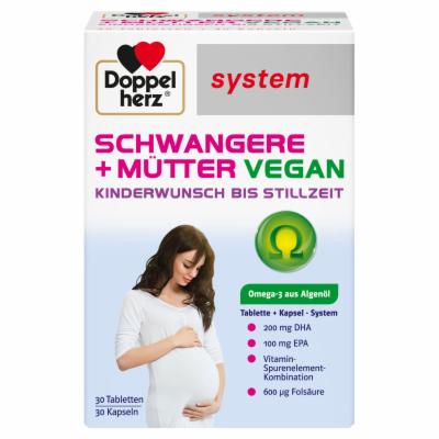 Queisser Pharma GmbH & Co. KG DOPPELHERZ Schwangere+Mütter vegan syst.Kombipack. 63,6 g 18053764
