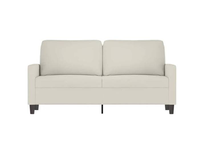 KTHLBRH 2-Sitzer-Sofa, Samt, Creme, 140 cm Gestell aus Metall, Polsterung aus Schaumstoff, modernes Design, max. Belastung 110 kg pro Sitz