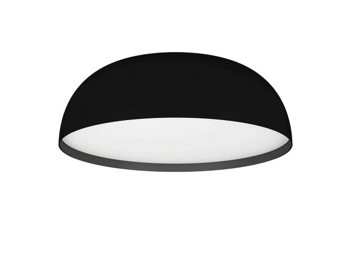 Eglo Deckenleuchte, Schwarz, Weiss, Metall, Kunststoff, rund, F, 13 cm, Farbwechsler, ZigBee-Technologie, Smartphone-Steuerung, Lampen & Leuchten, Innenbeleuchtung, Deckenlampe, Deckenlampen