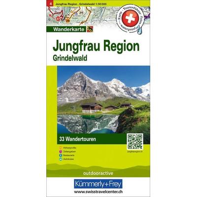 Kümmerly+Frey Wandertourenkarte 4 Jungfrau Region, Grindelwald 1:50.000, Sonstige von , Hallwag, 978-3-8283-0949-4