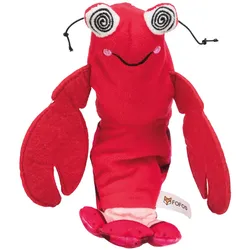 4x Trixie Zappelgarnelenspielzeug, Katzenspielzeug, rot, 23 cm, mit Katzenminze (Katzenminzespielzeug), Katzenspielzeug